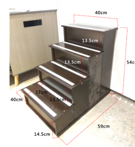 PawHut® Katzentreppe Haustiertreppe mit Teppich Hundetreppe Einstiegshilfe MDF Dunkelbraun
