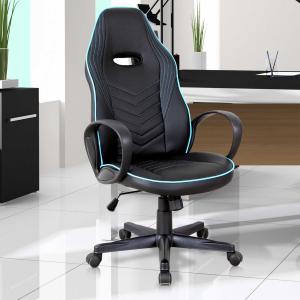 Vinsetto® Gamingstuhl Chefsessel Wippfunktion Schwarz Blau