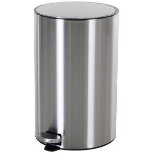 HOMCOM® Mülleimer Abfalleimer 20 L Treteimer mit Inneneimer Soft Schließen Edelstahl PP 30,8 x 48,7 cm