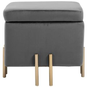 HOMCOM® Hocker Sitzhocker Polsterhocker mit Stauraum Dunkelgrau