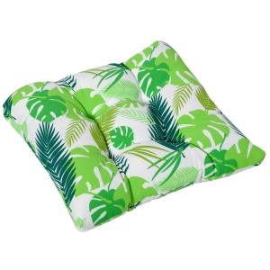 Outsunny® 2er-Set Sitzkissen 50x45cm Stuhlkissen Sitzauflage Gartenstuhlkissen Grün
