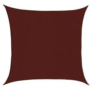 Outsunny® Sonnensegel Sonnendach Rechtecke Rostrot 3x3 m HDPE - atmungsaktiv