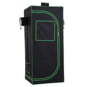 Outsunny® Growbox Growzelt Gewächshaus Pflanz 600D Oxford Tuch Stahl Schwarz+Grün