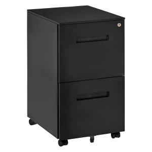 Vinsetto Mobile File Cabinet Home Filing Furniture with Adjustable Partition and Lock