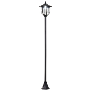 Outsunny Solar LED Gartenlaterne, 30/60 Lumen, Kunststoff, Schwarz
