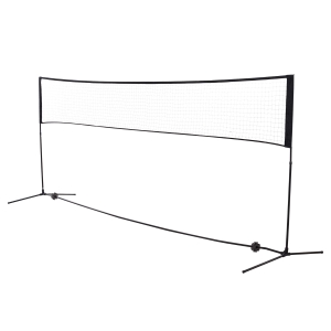 HOMCOM Badmintonnetz 2 Höhen 94/158cm Volleyball- und Tennis-Netz Tragbar Tragetasche