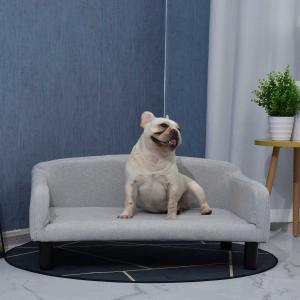 Sofa dla psa z miękkim obiciem legowisko dla psa sofa dla kota z drewnianymi nogami