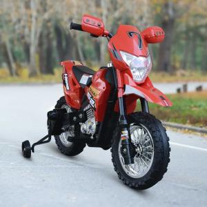 HOMCOM® ELEKTRYCZNY MOTOREK DLA DZIECI W WIEKU OD 3-8 LAT POJAZDY ELEKTRYCZNE MP3 3-7 Km/h PP czerwony 107 x 53 x 70 cm