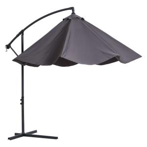 Parasol ogrodowy z ręczną korbą 3 m szary Outsunny