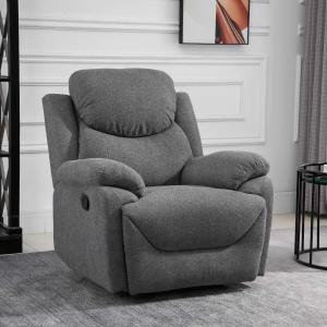 Fotel relaksacyjny odchylany o 150° sofa jednoosobowa z leżanką TV fotel len szary HOMCOM®