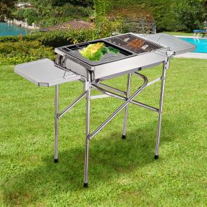 Grill ogrodowy stalowy węglowy BBQ Outsunny