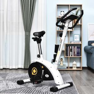 Rower treningowy Trenażer rowerowy Rower stacjonarny do domu z kołem zamachowym 4 kg stal biały