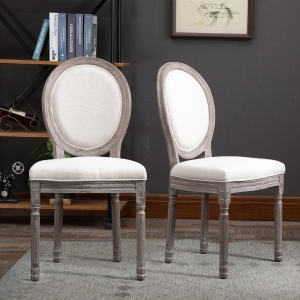 HOMCOM zestaw 2 krzeseł do jadalni design retro krzesło kuchenne krzesło tapicerowane z podkładkami 51 x 51 x 96 cm