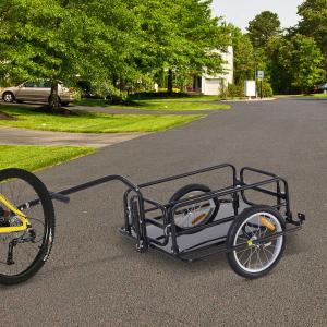 HOMCOM® PRZYCZEPA TRANSPORTOWA ROWEROWA czarna
