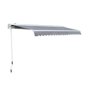 Markiza Markiza aluminiowa Markiza aluminiowa składana 3x4 m ochrona przed słońcem balkon szary