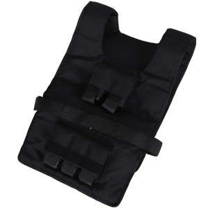 HOMCOM® Kamizelka Treningowa z Obciążeniem 30 kg Trening Siłowy Fitness Oxford Żelazo Czarny