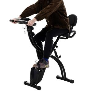Rower treningowy rower stacjonarny 2 w 1 do użytku domowego stalowy czarny