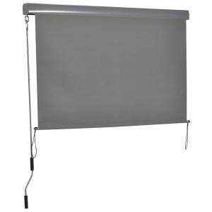 Markiza pionowa aluminiowa markiza balkonowa z korbką ręczną UV50+ kolor jasnoszary 140 x 250 cm