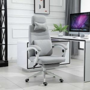 Vinsetto® Fotel Biurowy Gamingowy Ergonomiczny Design Poliester, Pianka MDF Tworzywo