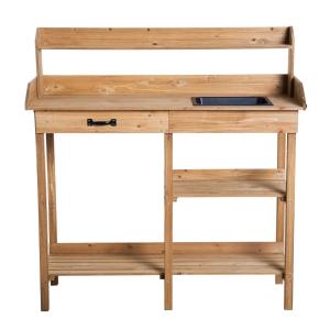 Outsunny STÓŁ DO UPRAWY SADZENIA ROŚLIN 112 cm drewno jodłowe