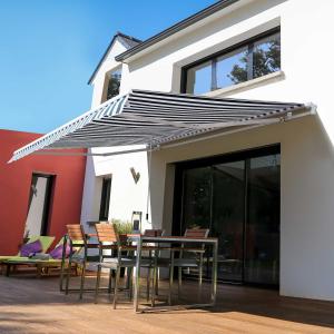 markiza markiza składana ochrona przeciwsłoneczna korbka ręczna balkon 3x2,5 m 3 kolory