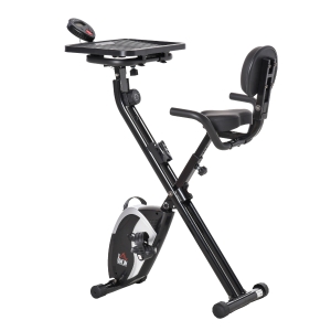 HOMCOM® Heimtrainer Fahrradtrainer Trimmrad 8 stufig einstellbar Rädern Stahl ABS
