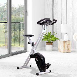 Rower treningowy z monitorem LCD rower fitness regulowany, składany, stal czarny