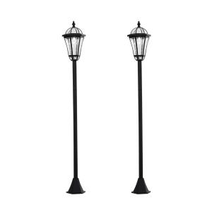 Latarnia ogrodowa solarna zestaw 2 szt. LED Lampa ogrodowa stal nierdzewna Outsunny