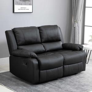 Sofa dwuosobowa regulowane oparcia Leżanka Fotel drewniane nogi PU 3 kolory