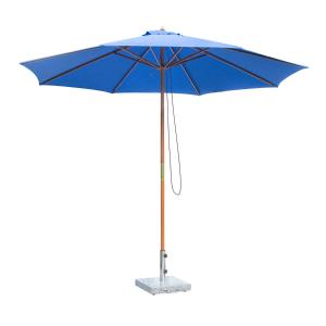 Parasol ogrodowy drewniany balkonowy 300x245cm niebieski Outsunny