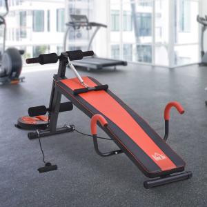 Ławka do brzuszków Trenażer brzucha Ławka treningowa Ławka fitness Regulowana czerwony + czarny