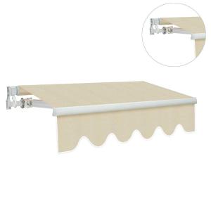 Markiza Markiza aluminiowa Markiza z aluminiowym ramieniem przegubowym 4,5 x 3 m Ochrona przed słońcem balkon beżowy