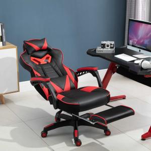 Ergonomiczne krzesło biurowe Fotel gamingowy Krzesło obrotowe z regulowanym oparciem czerwony