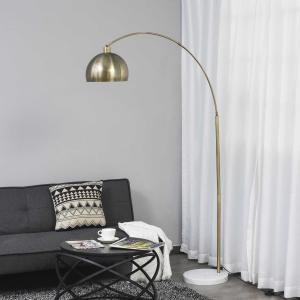 Lampa łukowa z regulowanym kloszem E27 lampa podłogowa łukowa podstawa z marmuru metal