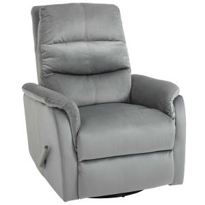 Fotel relaksacyjny sofa jednoosobowa odchylana 140° fotel TV poliester szary HOMCOM®