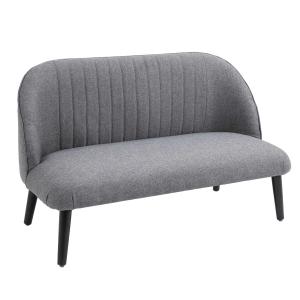 Sofa dwuosobowa tkanina sofa dwuosobowa sofa len touch pianka jasnoszara HOMCOM®