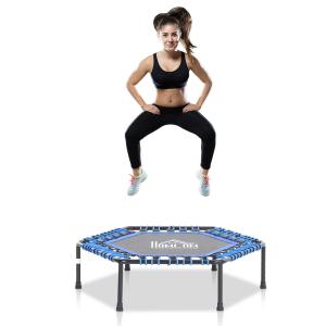 Trampolina fitness Trampolina do jogi Trampolina ogrodowa niebieska Ø105 x wys. 26 cm