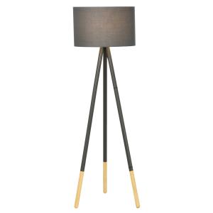 HOMCOM Vloerlamp staande lamp E27 slaapkamer eetkamer grijs