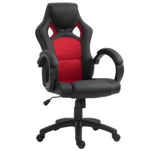 HOMCOM Bürostuhl Gaming-Stuhl Computerstuhl mit Wippenfunktion höhenverstellbar