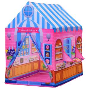 HOMCOM kinderspeelhuis speeltent snoephuis deur en verkoopvenster 3 jaar