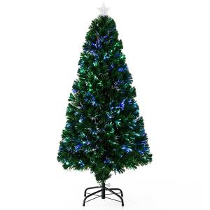 HOMCOM Kerstboom dennenboom kerstboom LED-optische vezel boom ster 8 model
