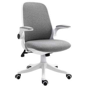 draaistoel bureaustoel directiestoel ergonomisch gevormd studenten stoel in hoogte verstelbare bureaustoel met kantelfunctie draaistoel thuiskantoor kantoor imitatielinnen instelbare hoogte 120-175 cm Grijs 62,5 x 60 x 90-98 cm kantoorwerkplek