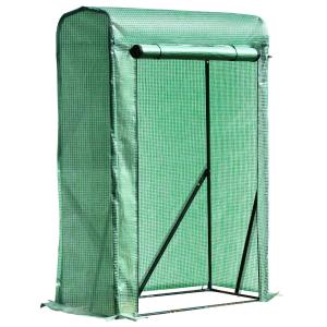 Outsunny Outdoor PE Greenhouse Steel Frame Plant Cover with Zipper 100L x 50W x 150HCM - Green