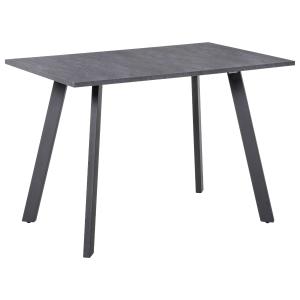 HOMCOM eettafel keukentafel met metalen poten en ruim tafelblad houten tafel donkergrijs MDF metaal 110 x 70 x 76 cm