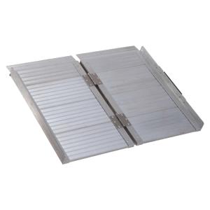 HOMCOM Folding Aluminum Ramp W/Handle for Wheelchairs/Scooters/Pet Mobility 24"