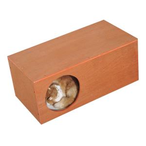 Pawhut 60L×30W×25H cm MDF Cat House-Golden Red