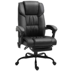 Vinsetto PU Leather 6-Point Massage Desk Chair w/ Remote Black