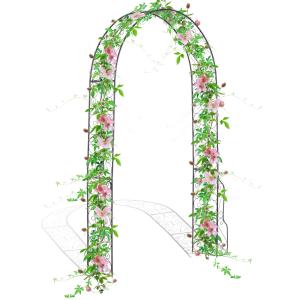Outsunny 7.5ft Garden Arch Arbor Decorative Climbing Plants Lawn Wedding