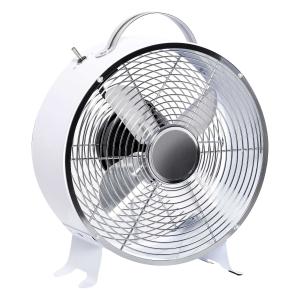 HOMCOM 26CM Electrical Table Desk Fan 2-Speed Portable for Home Office,White