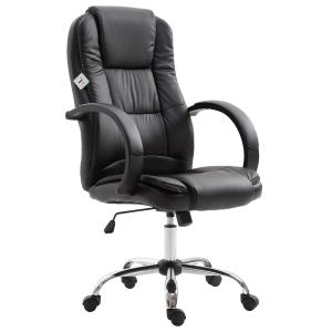 Vinsetto High Back Executive Office Chair, 360° Swivel, PU Leather-Black